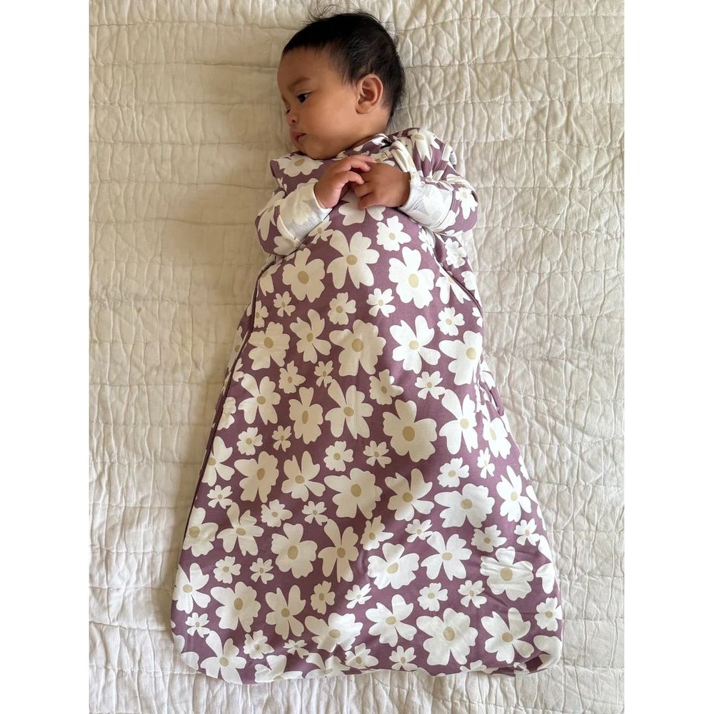 Gunamuna 2.5 TOG Bamboo Viscose Sleep Sack Purple Floral 9-18M NEW NWT